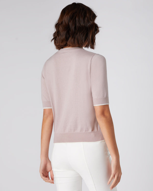 N.peal Women's Cotton Cashmere T-Shirt In Dune Pink