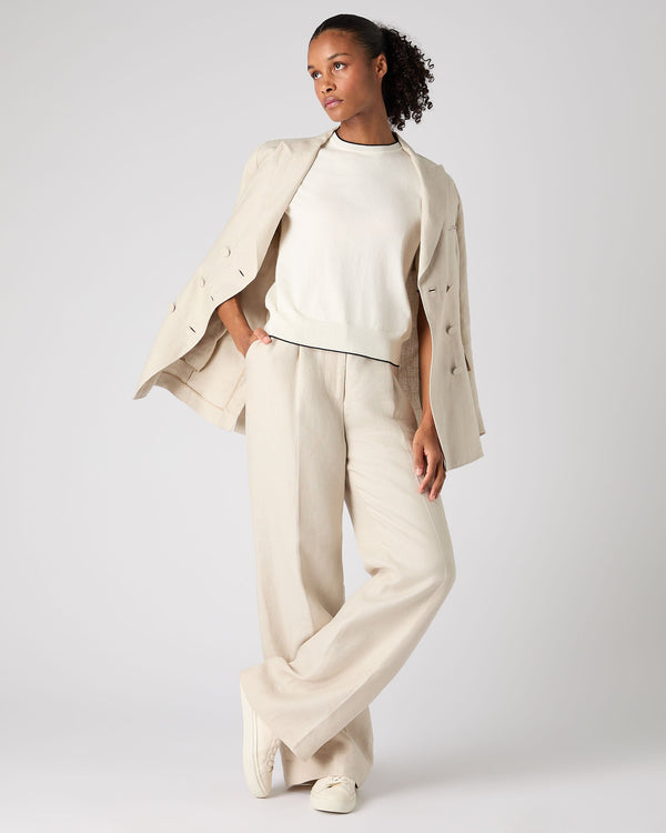 N.peal Women's Cotton Cashmere T-Shirt In New Ivory White