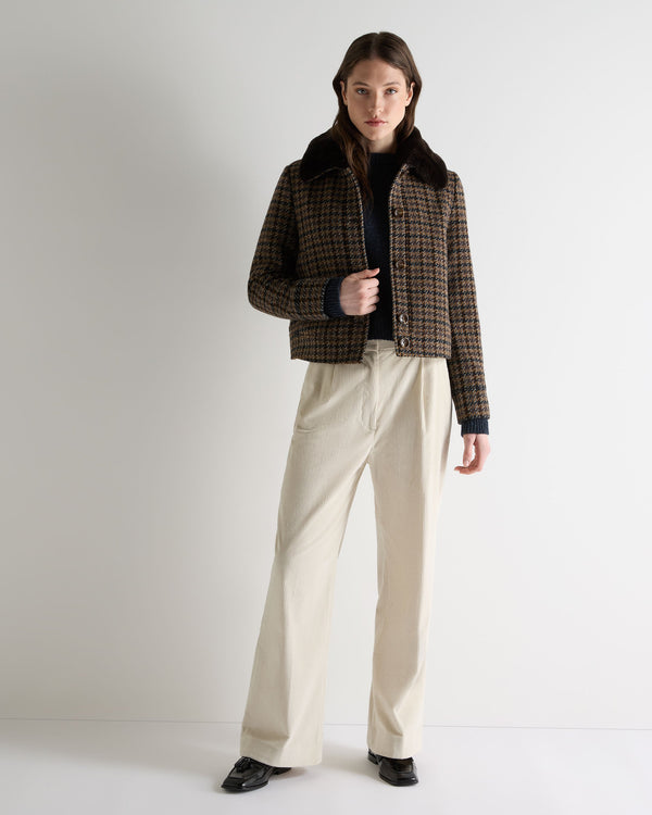 N.peal Women's Cropped Marl Cashmere Sweater In Atlantic Blue Melange