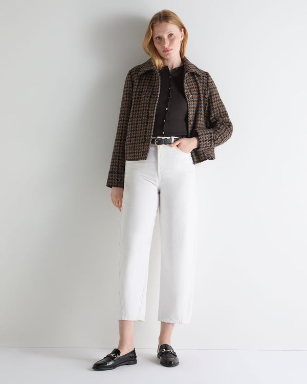 N.peal Women's Darcie Superfine Cashmere Cropped Cardigan In Chocolate Brown