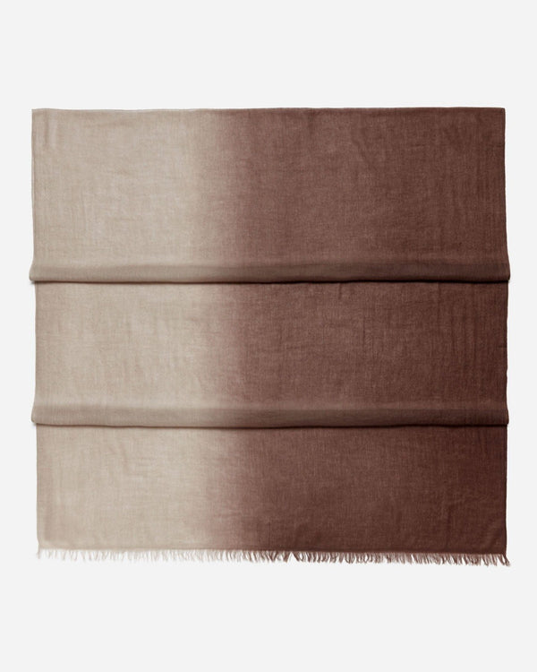 N.peal Women's Dip Dye Cashmere Scarf In Chocolate Brown