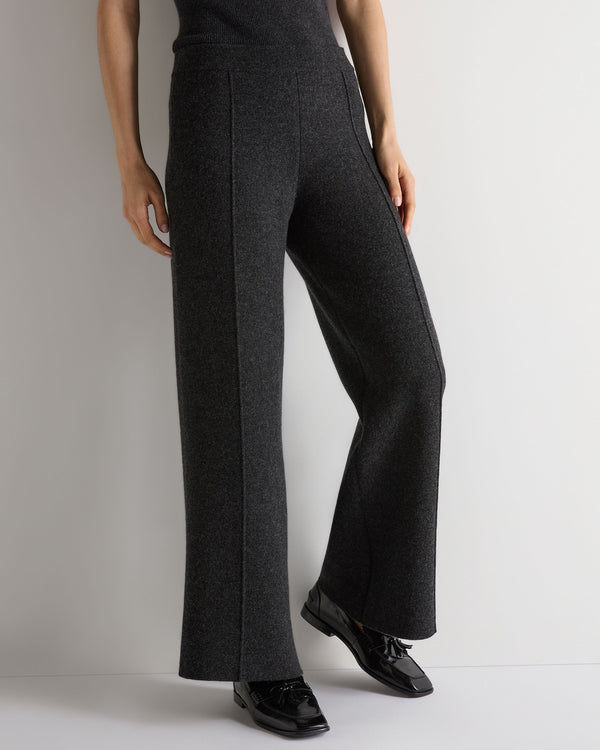 n.peal Women's Double Face Pants In Dark Graphite Grey