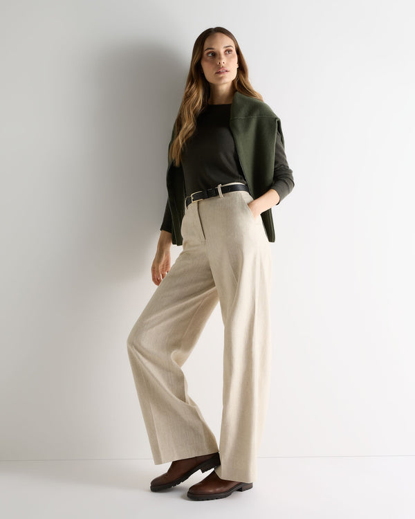 N.peal Women's Eden Superfine Cashmere Round Neck Top In Arabica Khaki Green