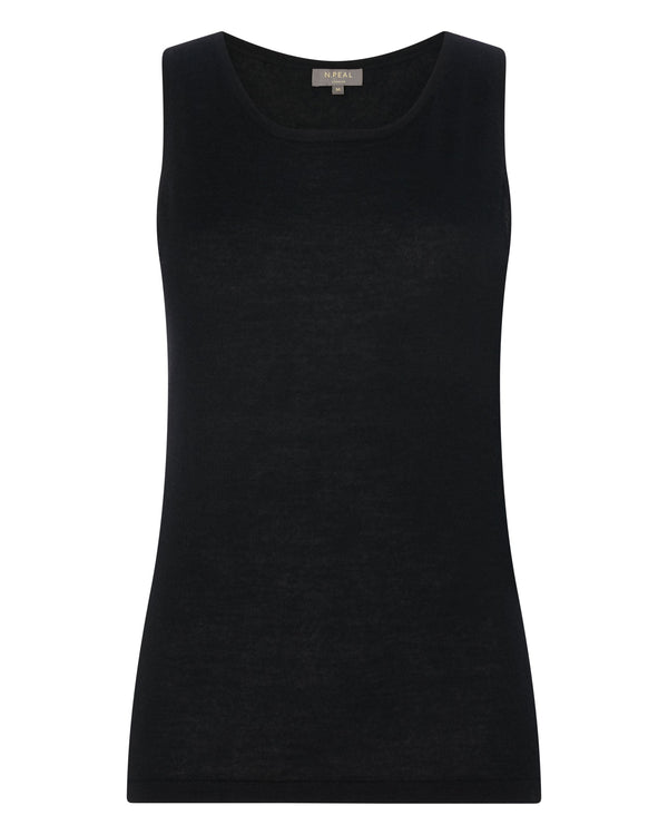 N.peal Women's Ella Superfine Cashmere Shell Top In Black