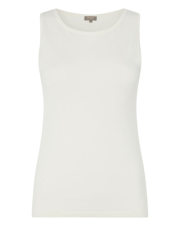 N.peal Women's Ella Superfine Cashmere Shell Top In New Ivory White