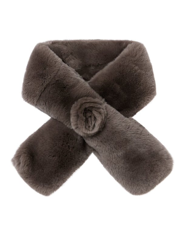 n.peal Women's Fur Neck Warmer In Soft Truffle Brown