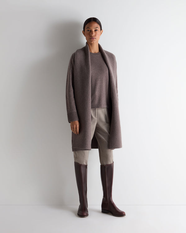 N.peal Women's Hallie Round Neck Cashmere Sweater In Otter Brown