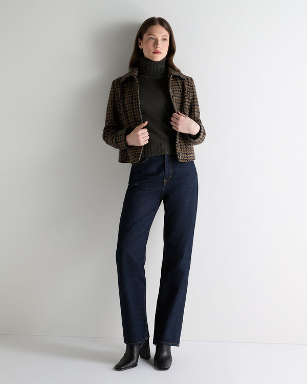 N.peal Women's Hazel Chunky Turtle Neck Cashmere Sweater In Arabica Khaki Green