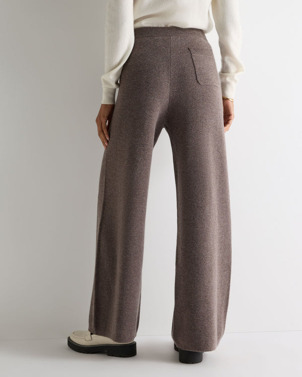N.peal Women's Honeycomb Knit Cashmere Pant In Otter Brown
