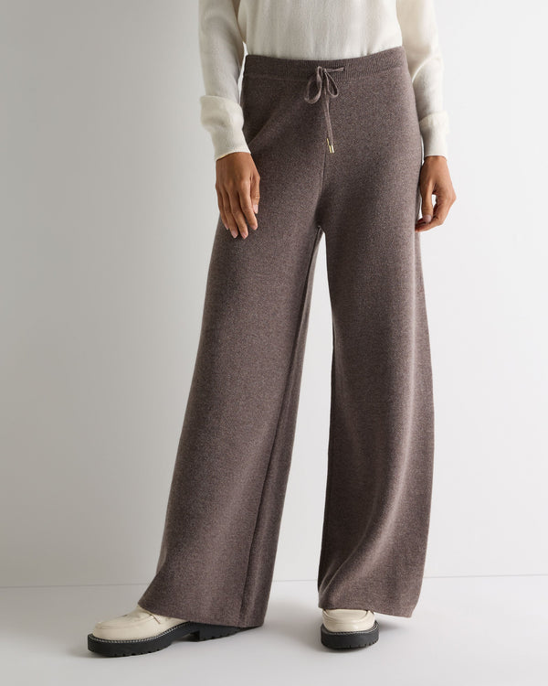 n.peal Women's Honeycomb Knit Cashmere Pant In Otter Brown