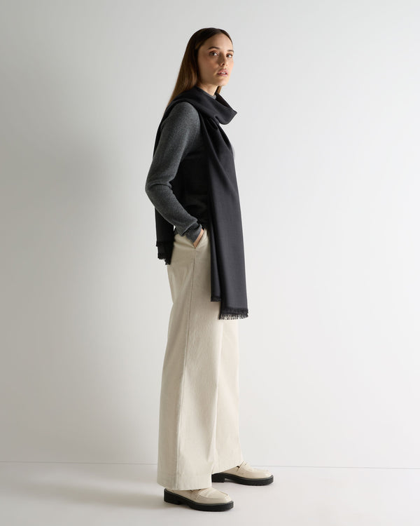 N.peal Women's Honeycomb Knit Cashmere Sweater In Elephant Grey