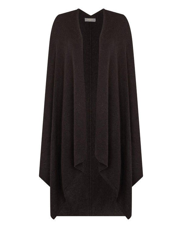 N.peal Women's Lily Lightweight Cashmere Cape In Chocolate Brown