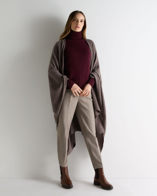 n.peal Women's Lily Lightweight Cashmere Cape In Otter Brown