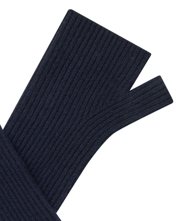N.peal Women's Long Cashmere Wristwarmers In Navy Blue