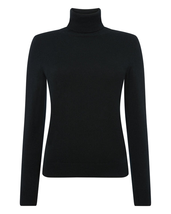 N.peal Women's Luna Turtle Neck Cashmere Sweater In Black