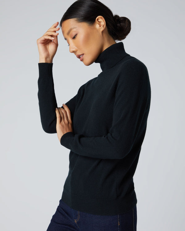 n.peal Women's Luna Turtle Neck Cashmere Sweater In Black