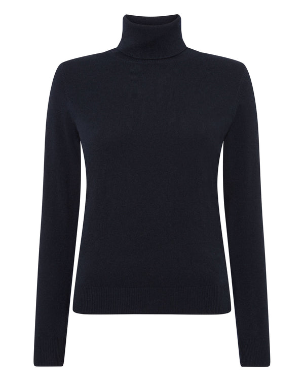 N.peal Women's Luna Turtle Neck Cashmere Sweater In Navy Blue
