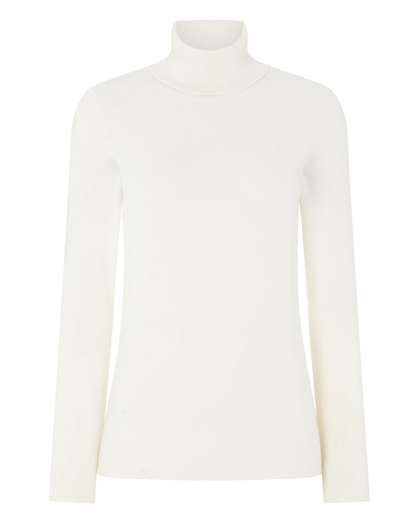 N.peal Women's Luna Turtle Neck Cashmere Sweater In New Ivory White