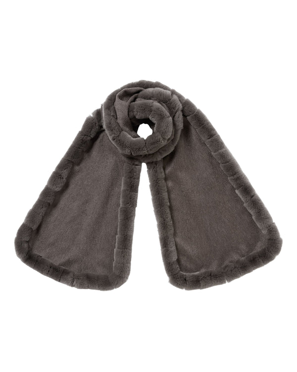 n.peal Women's Meribel Woven Fur Trim Scarf In Otter Brown