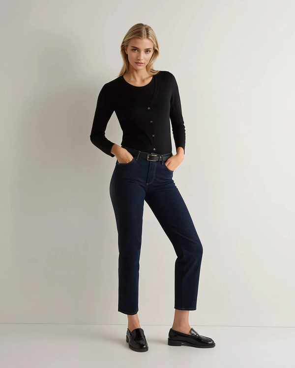 N.peal Women's Mia Superfine Cashmere V Neck Cardigan In Black