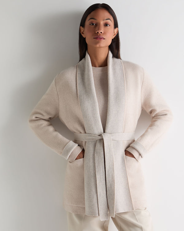 n.peal Women's Milano Cashmere Cardigan In Ecru White