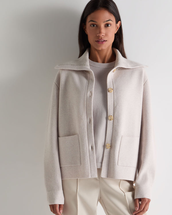 n.peal Women's Milano Cashmere Overshirt In Frost White