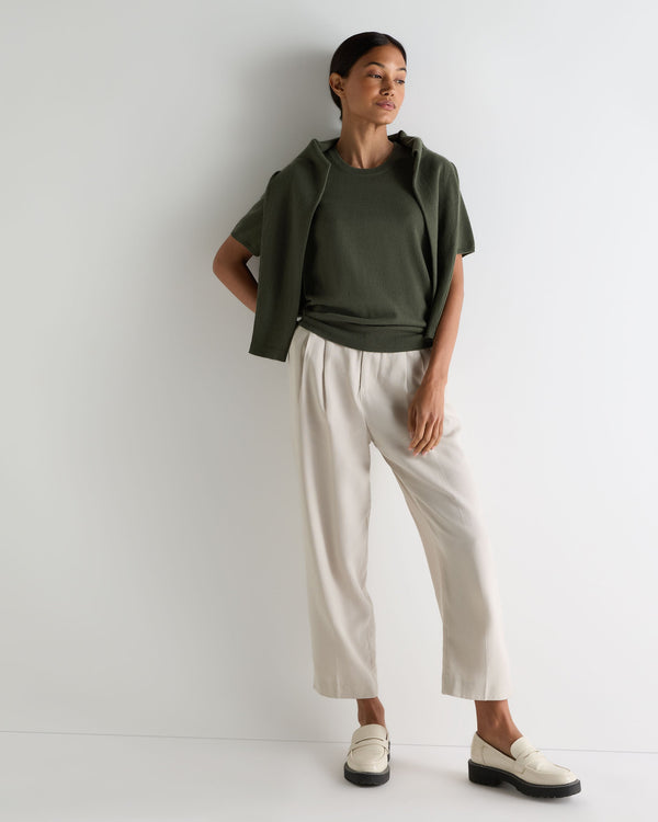 N.peal Women's Milly Classic Cashmere T-Shirt In Army Green