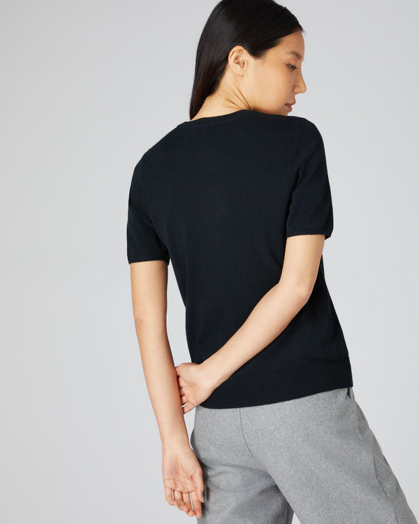 N.peal Women's Milly Classic Cashmere T-Shirt In Black