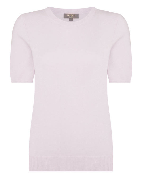 N.peal Women's Milly Classic Cashmere T-Shirt In Chalk Pink