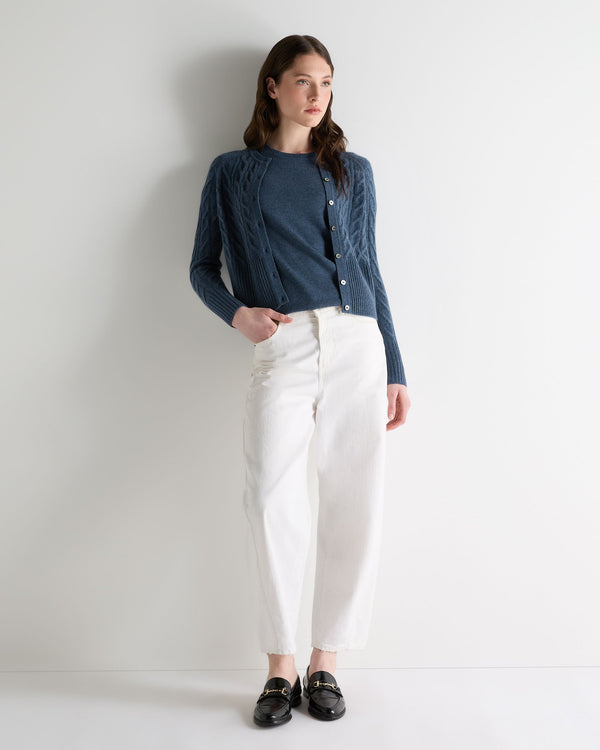N.peal Women's Milly Classic Cashmere T-Shirt In Light Denim Blue