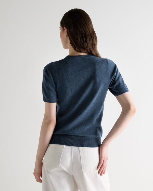 N.peal Women's Milly Classic Cashmere T-Shirt In Light Denim Blue