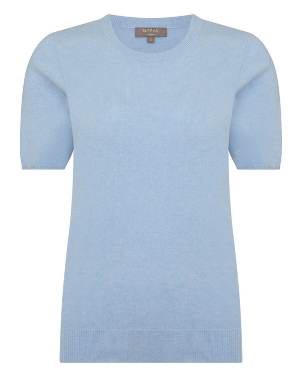 N.peal Women's Milly Classic Cashmere T-Shirt In Sea Mist Blue