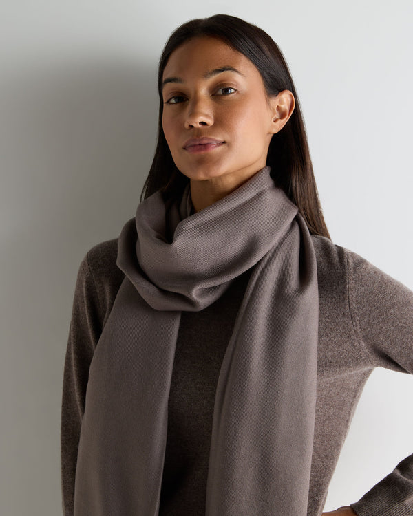 N.peal Women's Pashmina Cashmere Shawl In Otter Brown
