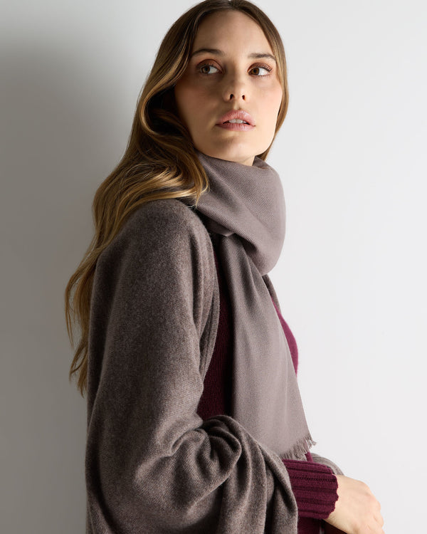 N.peal Women's Pashmina Cashmere Stole In Otter Brown