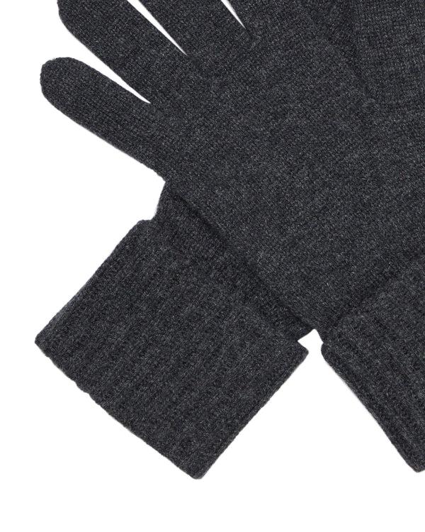 N.peal Women's Ribbed Cashmere Gloves In Dark Charcoal Grey
