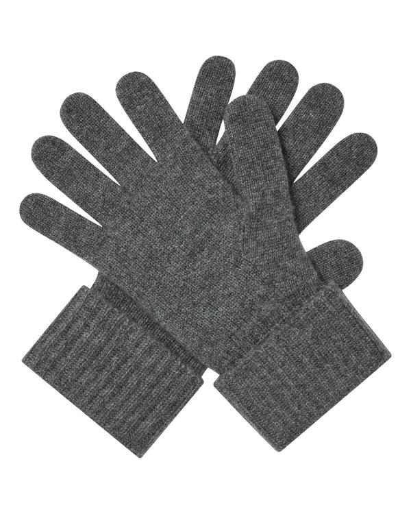 n.peal Women's Ribbed Cashmere Gloves In Elephant Grey