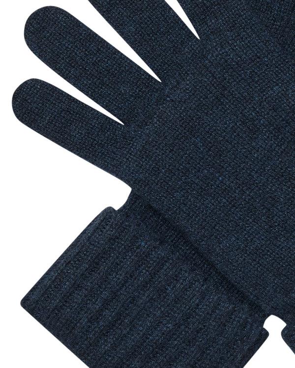 N.peal Women's Ribbed Cashmere Gloves In Indigo Blue