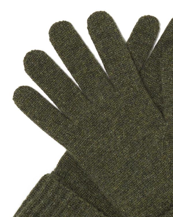 N.peal Women's Ribbed Cashmere Gloves In Moss Green