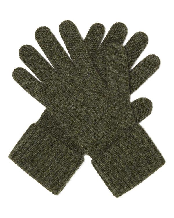 n.peal Women's Ribbed Cashmere Gloves In Moss Green