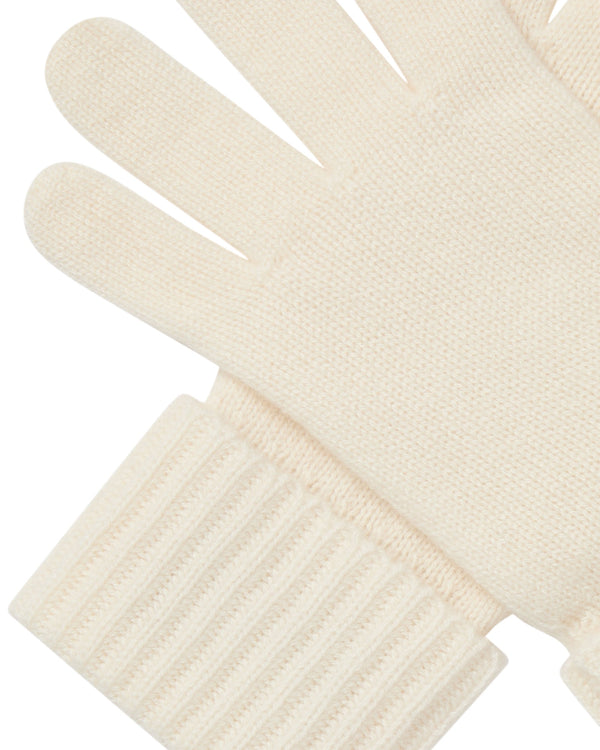 N.peal Women's Ribbed Cashmere Gloves In New Ivory White