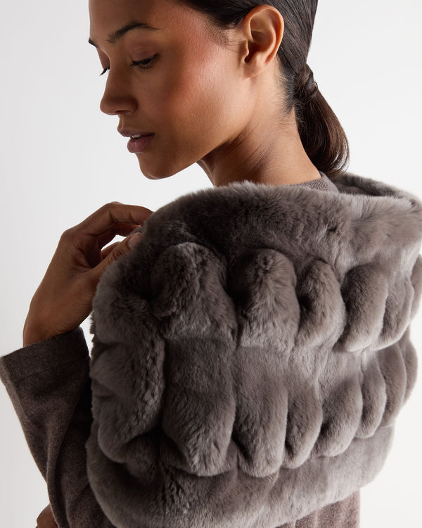 N.peal Women's St Moritz Fur Neck Scarf In Otter Brown