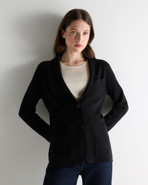 n.peal Women's Superfine Cashmere Silk Blazer In Black