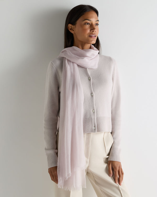 N.peal Women's Ultrafine Pashmina Cashmere Shawl In Chalk Pink