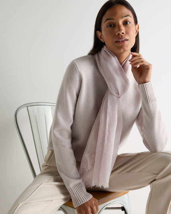 N.peal Women's Ultrafine Pashmina Cashmere Shawl In Chalk Pink