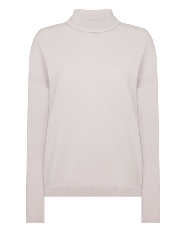 N.peal Women's Victoria Turtle Neck Cashmere Sweater In Snow Grey