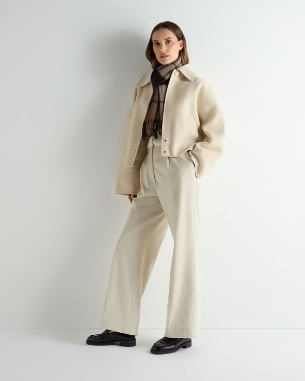 N.peal Women's Woven Cashmere Blend Short Jacket In Off White