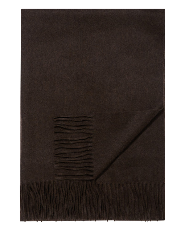 n.peal Women's Woven Cashmere Shawl In Chocolate Brown