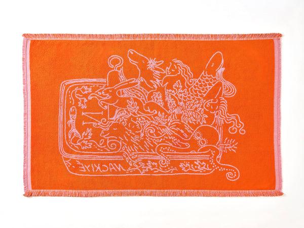 Nackiyé A Tight Ship (Standard) Beach Towel In Candy/Orange Candy/Orange