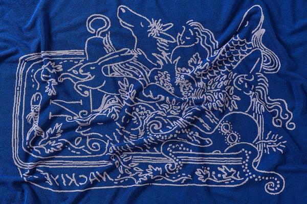 Nackiyé A Tight Ship (Standard) Beach Towel In Lavender/Sea Lavender/Sea