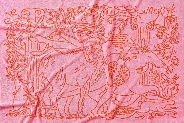 Nackiyé Fête (Large) Yacht Towel In Candy/Orange Candy/Orange